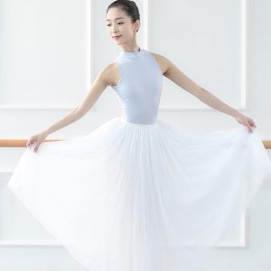 Adult Matt Lycra and Lace High Neck Sleeveless