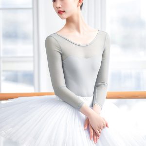 Adult 3/4 Sleeve Matt Lycra Sweetheart and Mesh Leotard